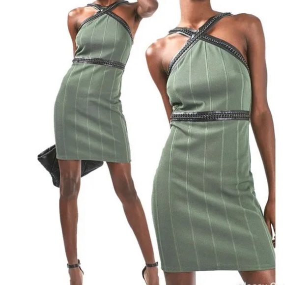 Topshop Chain Bodycon Bandage Dress - Picture 1 of 10